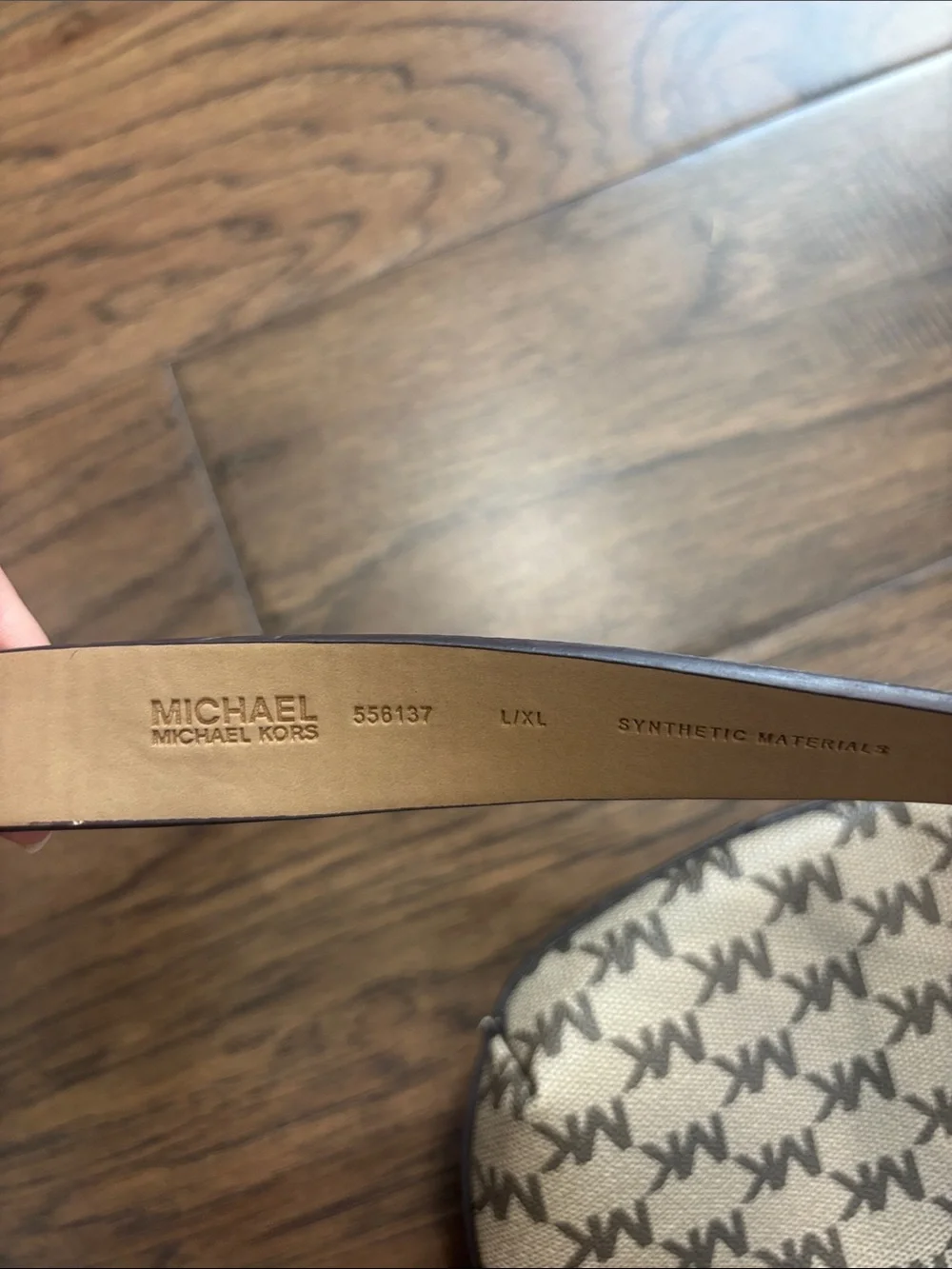 Michael Kors Beige MK Monogram belt bag